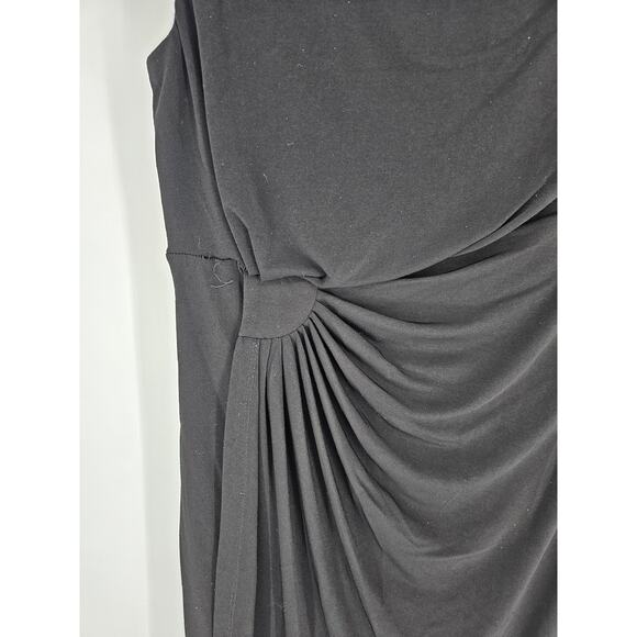 Connected Apparel Women's Black Sleeveless Round Neck Knee Length Dress Size 10 - Picture 2 of 6